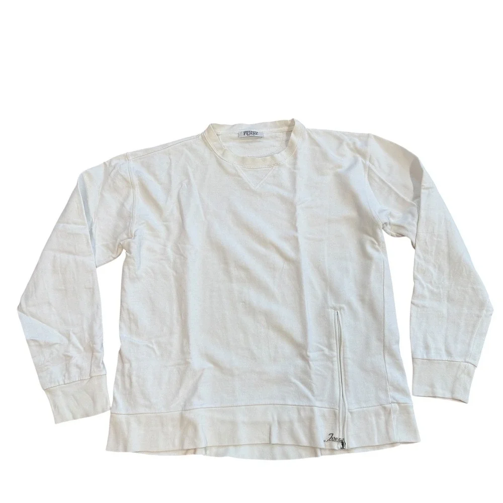 Gianfranco Ferre White Sweatshirt Pants Set Made‎ Italy Designer Loungewear XL